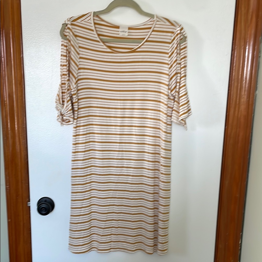 Striped Yellow and White Dress